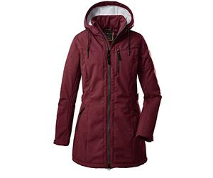 G.I.G.A. DX Women's Parka casual in softshell con cappuccio staccabile con zip GW 5 WMN SFTSHLL PRK, deep red, 38, 38520-000