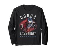 G.I. Joe Cobra Commander Distressed Retro Cobra Logo Vintage Maglia a Manica