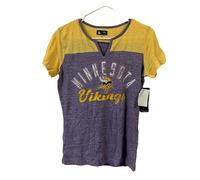G-III Donna S Minnesota Vikings T-Shirt, Giallo/Viola, Piccolo
