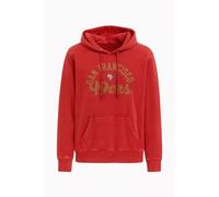 G-III Donna San Francisco 49ers Sbiadito Route Pullover Felpa, Rosso, Piccolo