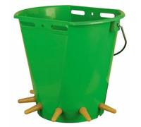 G.L.D. Forniture Secchio poppatoio in plastica per allattamento agnelli da 8 litri con 6 tettarelle