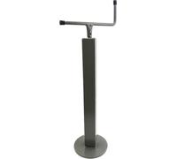 G.L.D. Forniture Servotimone per rimorchi agricoli con manovella Superiore Piede d'appoggio Corsa Vite 255 mm Tubo Esterno: 50x50 mm, Altezza Totale 620 mm. Portata statica Massima 300 kg
