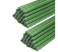 G-LEAF Confezione da 50 pali da giardino da 11 mm, robusti supporti per piante, lunghi 120 cm, supporto per piante, supporto per piante rampicanti, in plastica, per stabilizzare le piante, supporto