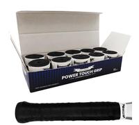G-Lueck Set da 10 Tennis Premium Overgrip Power Touch con perforazione, presa elevata, lunga durata, spessore 0,60 mm, fascia per impugnatura per padel, squash, badminton, traforata