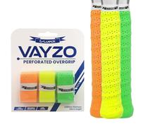 G-Lueck Vayzo Overgrip per padel e racchette da tennis perforate, fascia antiscivolo e assorbe il sudore, per badminton, squash & pickleball, set da 3 e 12 in diversi colori (mix, set da 3)
