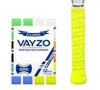 G-Lueck Vayzo Overgrip per padel e racchette da tennis perforate, fascia antiscivolo e assorbe il sudore, per badminton, squash & pickleball, set da 3 e 12 in diversi colori (mix, set da 12)