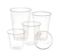 G.M. DISTRIBUZIONE 100 Bicchieri Kristal da 250ml in PS Trasparente, Riutilizzabili, Per Acqua, Birra, Vino, Superalcoolici, Bicchieri Multiuso Riutilizzabili, Per Bar e Lounge Bar