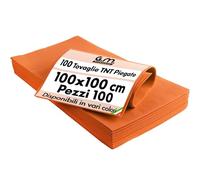 G.M. DISTRIBUZIONE 100 Tovaglie in TNT 100x100cm Colore ARANCIONE, Tovaglie Coprimacchia in TNT Tessuto non Tessuto Ideali per la ristorazione vari colori