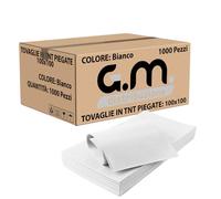 G.M. DISTRIBUZIONE 1000 Tovaglie in TNT 100x100cm Colore BIANCO, Tovaglie Coprimacchia in TNT Tessuto non Tessuto Ideali per la ristorazione vari colori
