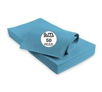G.M. DISTRIBUZIONE 50 Pezzi - Tovaglie in TNT 100x100 cm Colore AZZURRO, Tovaglie Coprimacchia in TNT Tessuto non Tessuto Ideali per la ristorazione vari colori