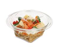 G.M. DISTRIBUZIONE 50 Vaschette Insalata da 375 ml con Coperchio, Vaschetta Contenitore PET Riciclabile per Asporto Ristorazione Cibo Alimenti