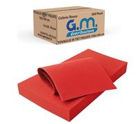 G.M. DISTRIBUZIONE 500 Tovaglie in TNT Alta Qualità Italiana 100x100cm Colore ROSSO, Tovaglie Coprimacchia in TNT Alta Qualità Italiana, Ideali per la ristorazione vari colori