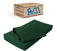 G.M. DISTRIBUZIONE 500 Tovaglie in TNT Alta Qualità Italiana 100x100cm Colore VERDE FORESTA, Tovaglie Coprimacchia in TNT Tessuto non Tessuto Ideali per la ristorazione vari colori