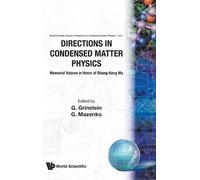 G Mazenko Directions In Condensed Matter Physics: Memorial Vo (Copertina rigida)