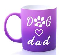 G MUGS Tazza da caffè in ceramica con scritta "Dog Dad", regalo per uomini, per lui, papà, amici, amanti dei cani prima del tramonto