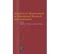 G.N. Masters Advances in Measurement in Educational Research (Copertina rigida)