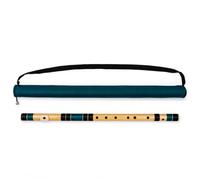 G Natural Base Bansuri per destrorsi, nero e verde scuro, accordato con Tanpura A = 440 Hz, flauto in PVC + colori assortiti per lezioni di flauto hindi e inglese con copertura in velluto