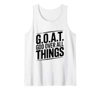 G.O.A.T. God Over all Things Inspirational Citazione Canotta
