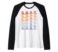 G.O.A.T. Groovy Goat più Grande di Tutti i Tempi Maglia con Maniche Raglan