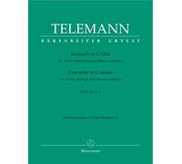 G.P. Telemann: Concerto For Viola And Orchestra In G TWV 51:G9. For Viola, Accompagnamento di Pianoforte