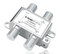 G-PLUG Partitore Antenna TV 3 Uscite - Splitter TV in Metallo, Sdoppiatore Segnale, Compatibile DVB-T/T2, DVB-S/S2, DVB-C, HDTV 4K, Installazione Facile