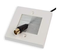 G-PLUG - Placca da parete per pennello, stile decora, con inserto passacavi per cavi, cinghia di accesso a cavo singolo, standard UK bianco, con spazzole bianche