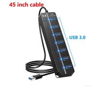(G) Ruisave Hub USB 3 0 Extender ad alta velocità 4 7 porte USB Splitter multiporta compatibile Lenovo