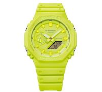 G-Shock Casio GA2100-9A9 Orologio Analogico Digitale Giallo - Rivenditore Autorizzato, Giallo-Verde, Moderno
