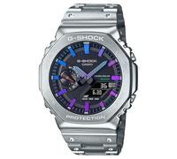 G-Shock Casio GM-B2100PC-1A - Orologio analogico digitale interamente in metallo policromatico con collegamento solare per il 40° anniversario, Argento, moderno