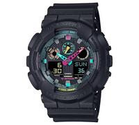 G-Shock Casio Orologio Da Polso Da Uomo Al Quarzo Sportivo Bracciale E Cassa In Resina Di Colore Nero Quadrante Analogico-digitale Nero - GA-100MF-1AER