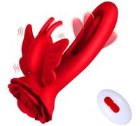 G-Spot indossabile Vibratore Sex Toys - Dildo di coniglio con 9 modalità vibranti e 4 battenti Stimulatore del clitorale impermeabile con telecomando