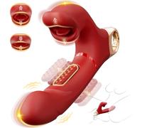 G Spot Vibrator Dildo Sex Toys - 3 in 1 Lingua Clitoral Vibrator con 7 Flapping & 5 Mording Vibration Modes, Impermeabile Nipple Stimulatore