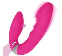 G Spot Vibrator Donna Sex Toys, Dildo Vibrator con 3 Clitoris Flapping & 10 modalità di vibrazione, 180 ° Trasformazione Dildo realistico vibrante Anale Adulto Sex Toys (rosa)