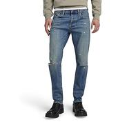 G-STAR 3301 Slim Fit Jeans Uomo, Blu (Antique Faded Oasis Ripped 51001-d498-g128), 31W / 32L