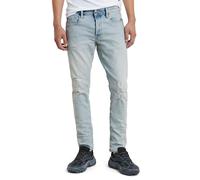 G-STAR 3301 Slim Jeans, Jeans Uomo, Blu (Sun Faded Ripped Isar Blue 51001-d503-g360), 38W / 32L