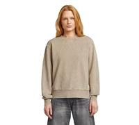G-star Washed A Line Script Sweatshirt Beige S Donna