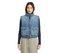 G-star 2 Pocket Padded Vest Blu S Donna