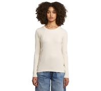 G-STAR A Line Slim Rib R T LS Wmn T-Shirt, Bianco (Milk D26903-e136-111), L Donna