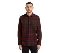 G-STAR Bristum 2.0 Slim Shirt Maglietta, Multicolore (Port Red Toby Check D23553-d748-h521), M Uomo