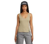 G-STAR Canotta da Donna asimmetrical con Zip Slim, Marrone (Light Toggee D26226-d275-c626), XXS