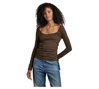 G-STAR Donna Adjustable Slim Deep Scoop Top, Marrone (coffee bean D22770-D266-D311), M