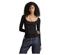 G-STAR Donna Adjustable Slim Deep Scoop Top, Nero (dk black D22770-D266-6484), XS