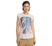 G-STAR Donna AI Print Elasticated Waist Top, Grigio (lt chalk D24672-4107-1284), XXS