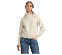 G-STAR Donna Asymmetric Zip Snug Sweater, Bianco (chalk D25303-D704-127), S