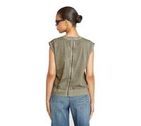 G-STAR Donna Back Zip Overdyed Top, Verde scuro (ensis green gd D26421-C261-G544), S