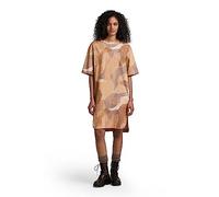 G-STAR Donna Boxy U Tee Allover Dress, Multicolore (amphora watercolor camo D22841-C338-D975), S