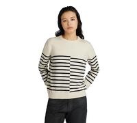G-STAR Donna Broken Stripe Jumper, Beige (antique white D24489-D563-G286), M