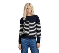 G-STAR Donna Broken Stripe Jumper, Blu (salute D24489-D563-C742), XS