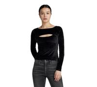 G-STAR Donna Cut-Out Slim Boatneck Top, Nero (dk black D23811-D422-6484), M