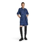 G-STAR Donna Denim Field Dress, Blu (rinsed D24350-D548-082), XXL